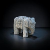 Naturstein Elefant Skulptur Bluestone Gartenfigur China