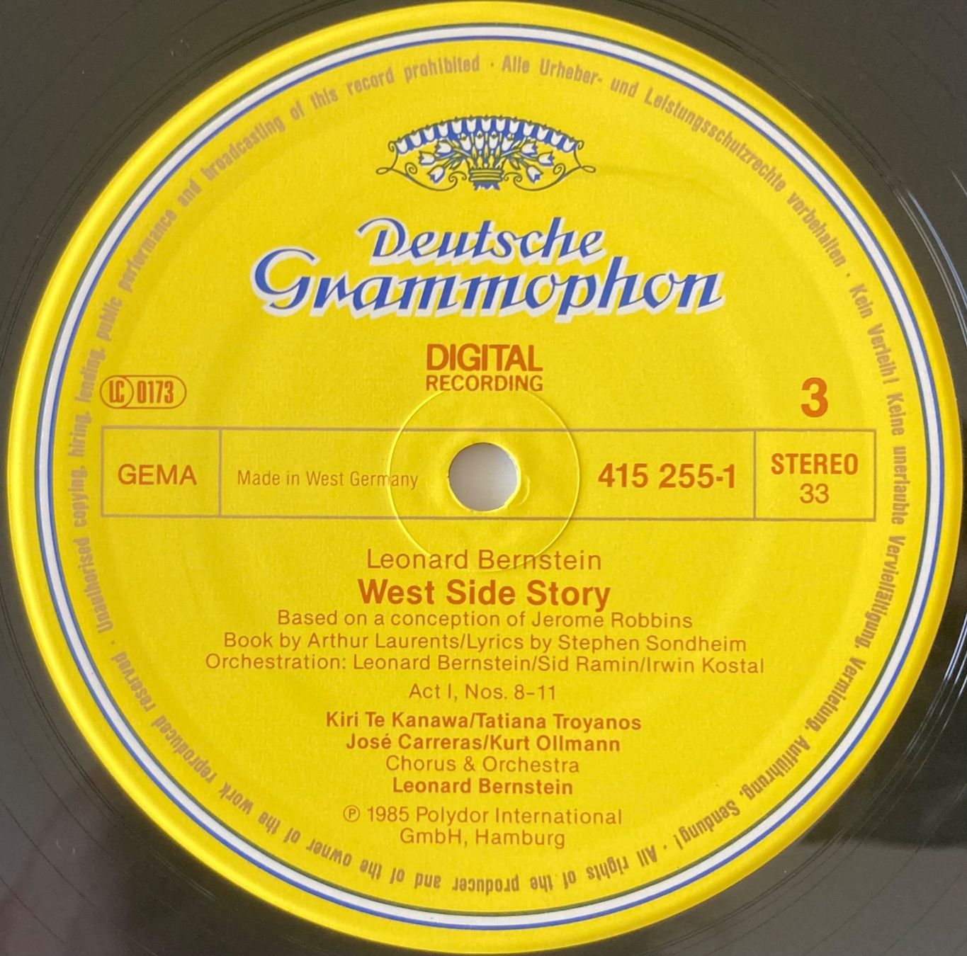 Vinyles: LEONARD BERNSTEIN - WEST SIDE STORY – D'occasion à Poliez-Pittet par Newtown-Records 3