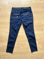 Mango Damenhose Navyblau mit Reissverschlüssen