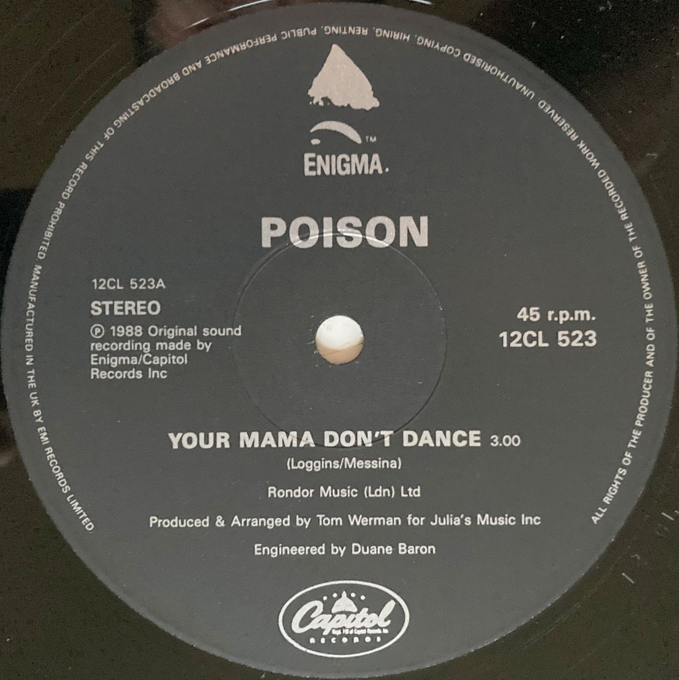 Dischi in vinile: POISON - YOUR MAMA DON'T DANCE – Usato da Bottens venduto da hotter-than-hell 2