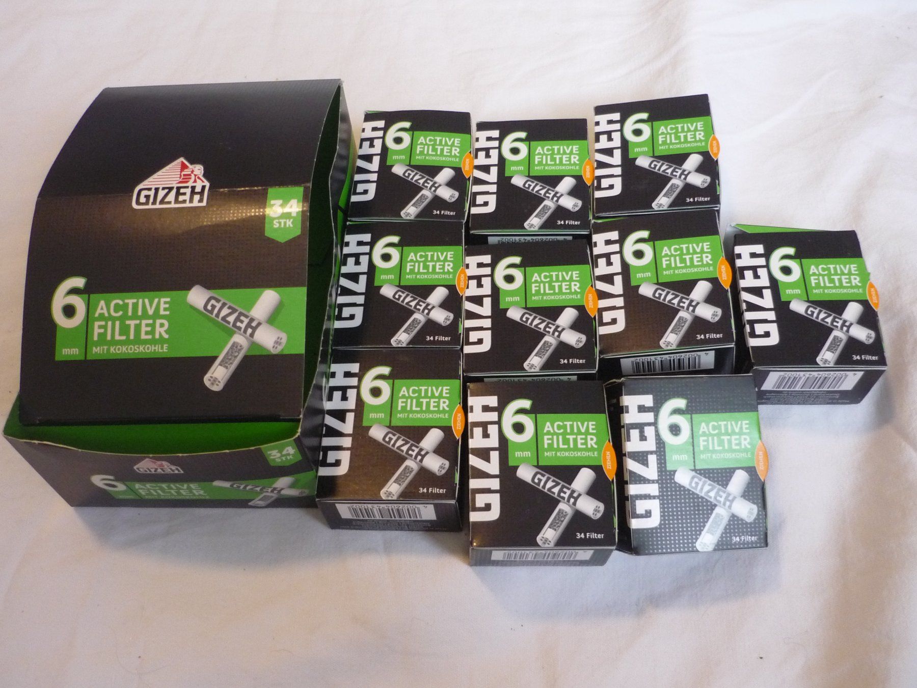 Altri Prodotti per fumatori: 10 Pack a 34 Filter Raucher 6mm Gizeh active Kokos – Nuovo e nell'imballaggio originale da Beringen venduto da Flatretriever