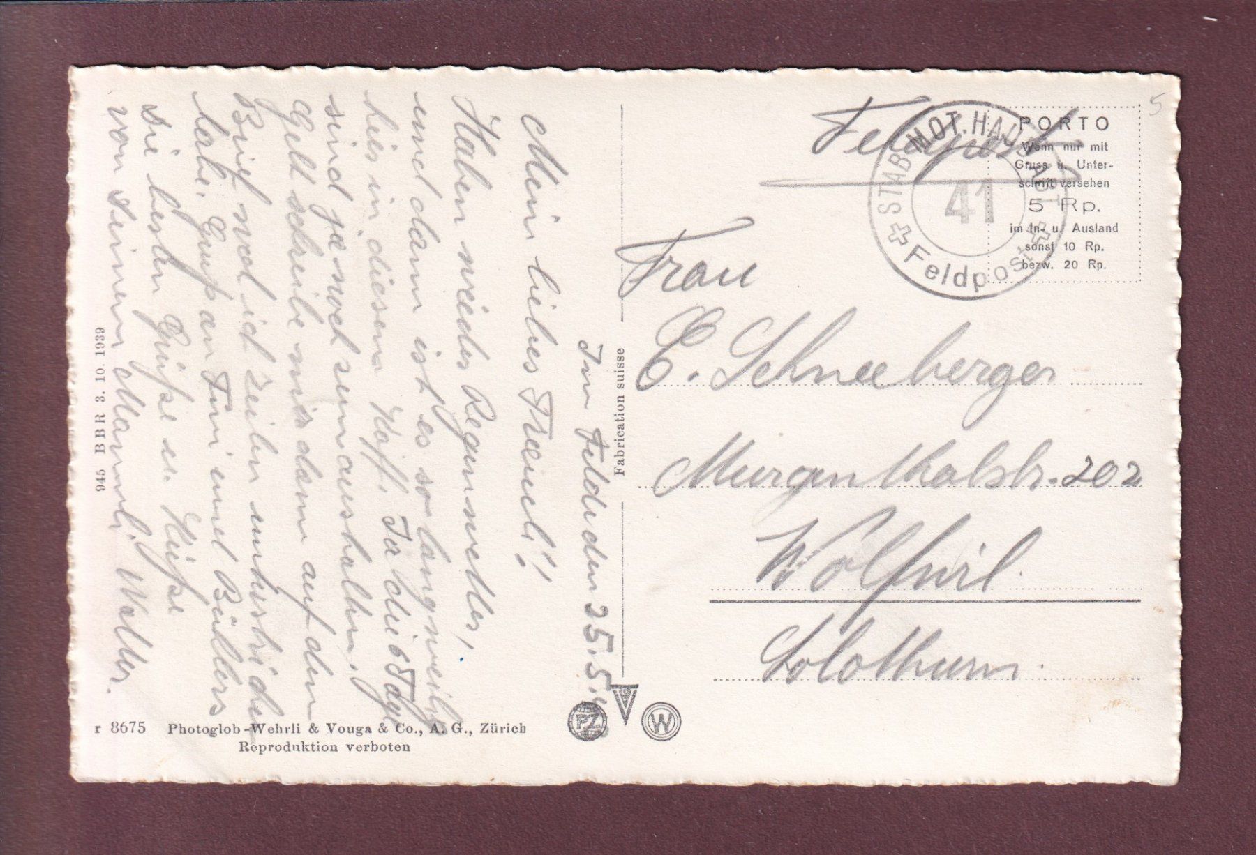 Cartoline postali: NÄGELISGRÄTLI - Galenstock - Feldpost – Usato da Pully venduto da nicecards 1