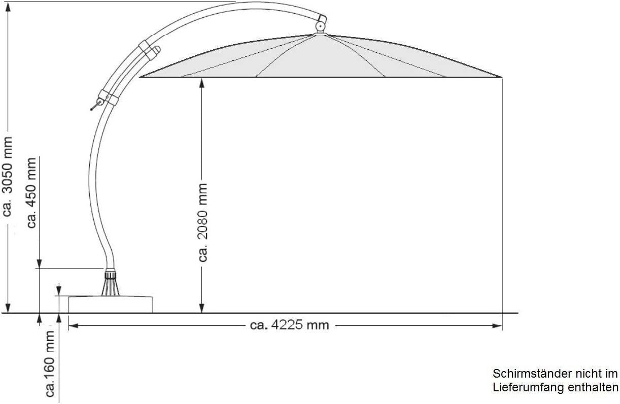 Ombrelloni: Sun Garden Easy Sun Ø 375 cm grau – Nuovo e nell'imballaggio originale da Bottighofen venduto da zaap 1