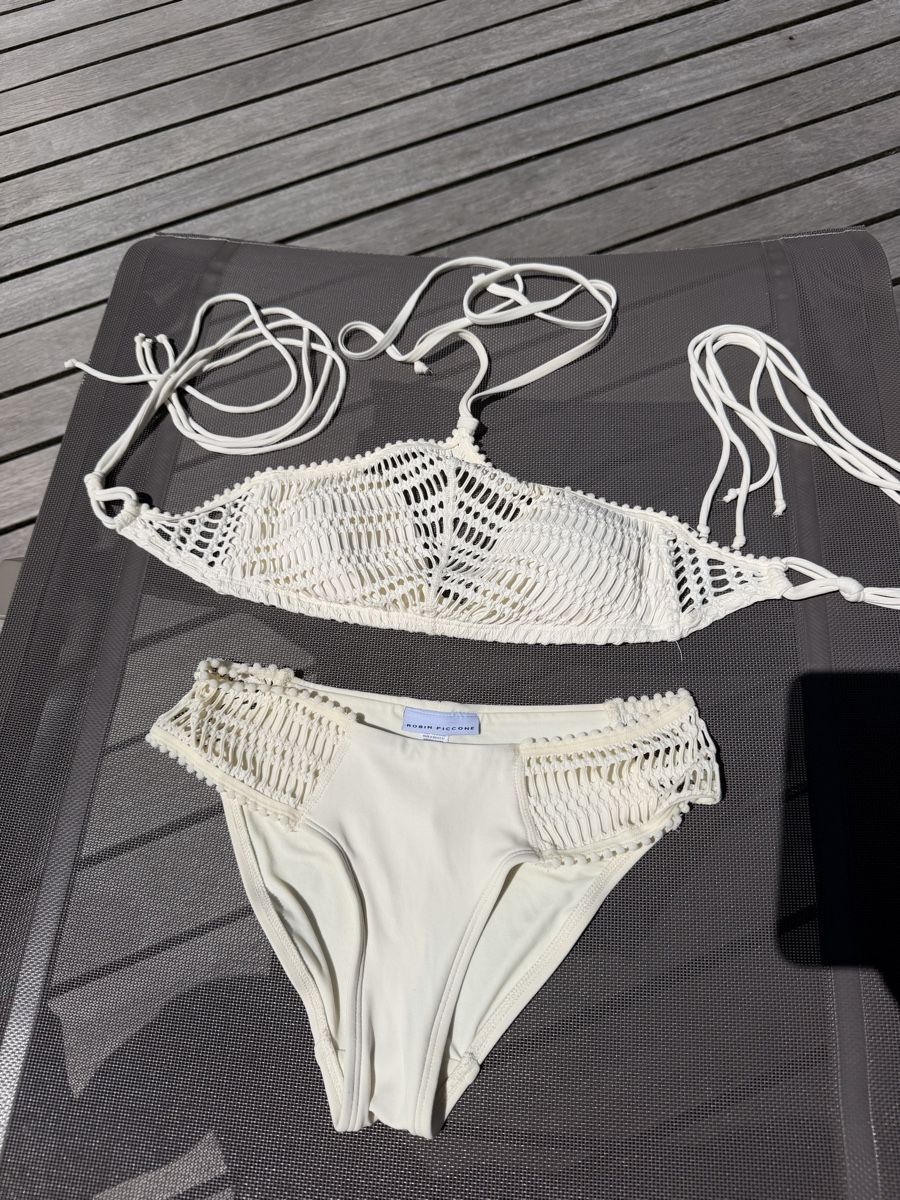 Costumi da bagno & Bikini: Robin Piccone, Cream Crochet Bikini Size S – Usato da Herrliberg venduto da Tubalp