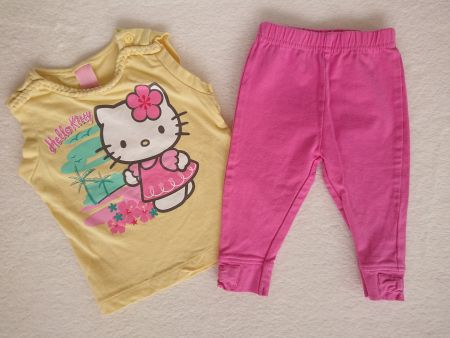 Baby Girl Set Shirt Leggings C&A Hello Kitty Gr. 62 100% BW