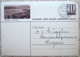 BILDPOSTKARTE HORGEN - ZÜRICHSEE 1951