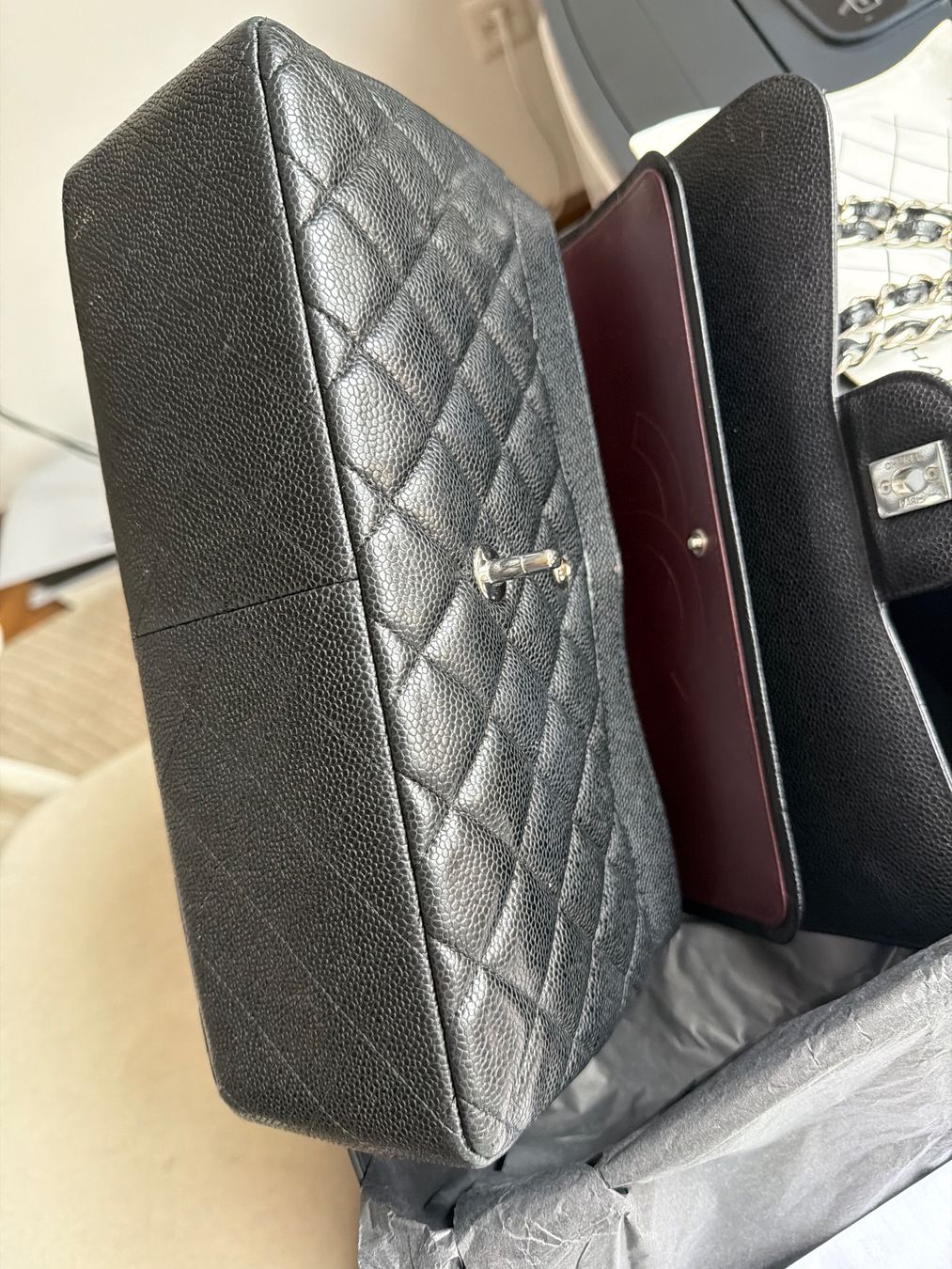 Chanel Borse da donna: Chanel Bag Jumbo Caviar full set – Usato da Agra venduto da Milena_L 4