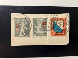 Kehrdruck auf Briefstück, Kat. K14 + J16