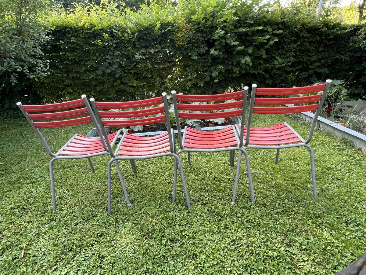 Sedie: Gartenstuhl rot (4 Stk.) – Usato da Zürich venduto da bernhard.jaeggi 1