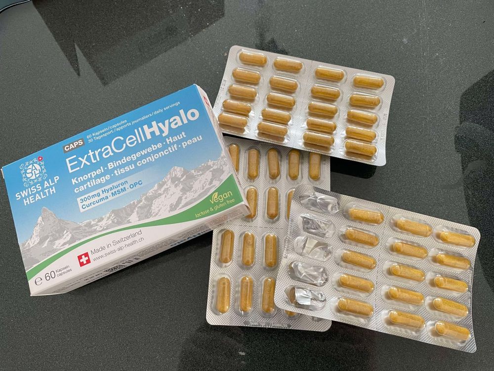 EXTRA CELL Hyalo für Haut und Knorpel, 55 kapseln, swiss alp (Gebraucht ...