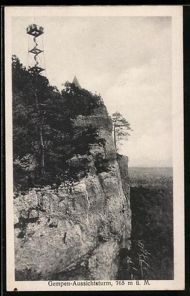 Cartoline postali: AK Gempen, Aussichtsturm – Usato da Berlin venduto da bartko-reher