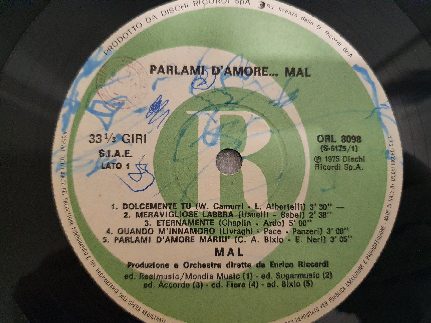 Dischi in vinile: Mal – Parlami D'Amore... – Usato da Uster venduto da Vinyl-Leidenschaft 3