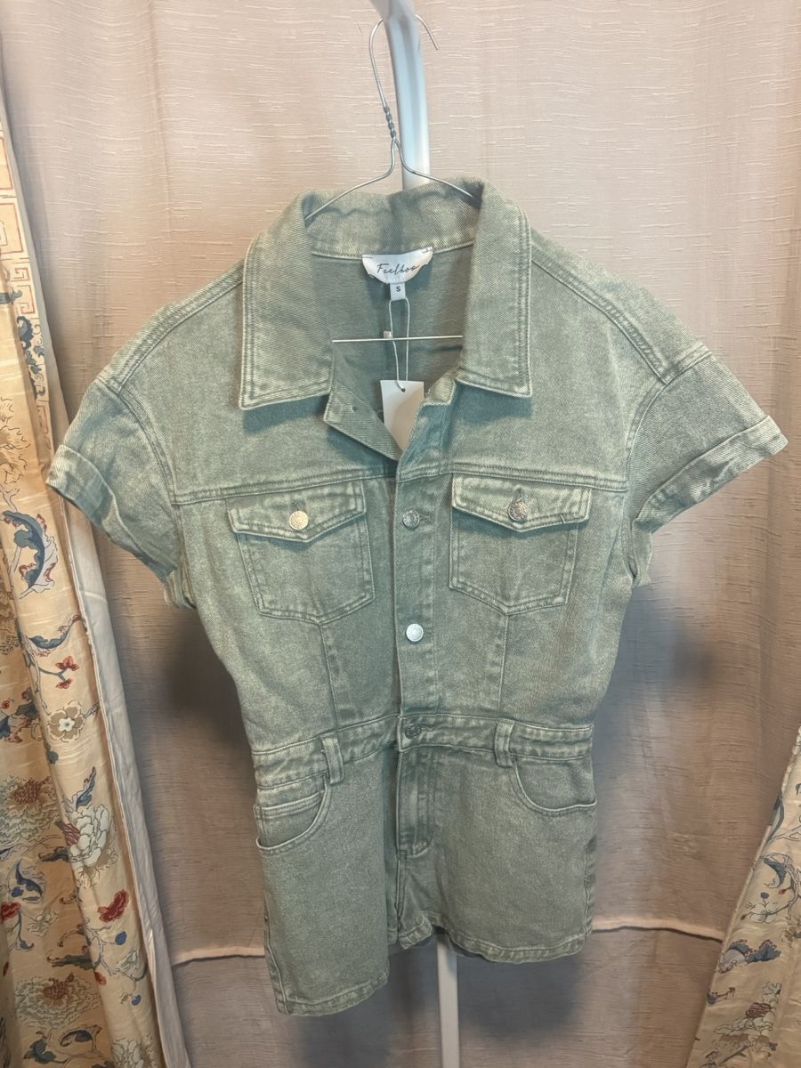 Tute: Green Denim Jumpsuit  – Nuovo (secondo la descrizione) da Montreux venduto da MYstiq_boutiq11