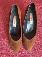 Vintage Wildleder Pumps braun „Pauman linea“ – Made in Italy