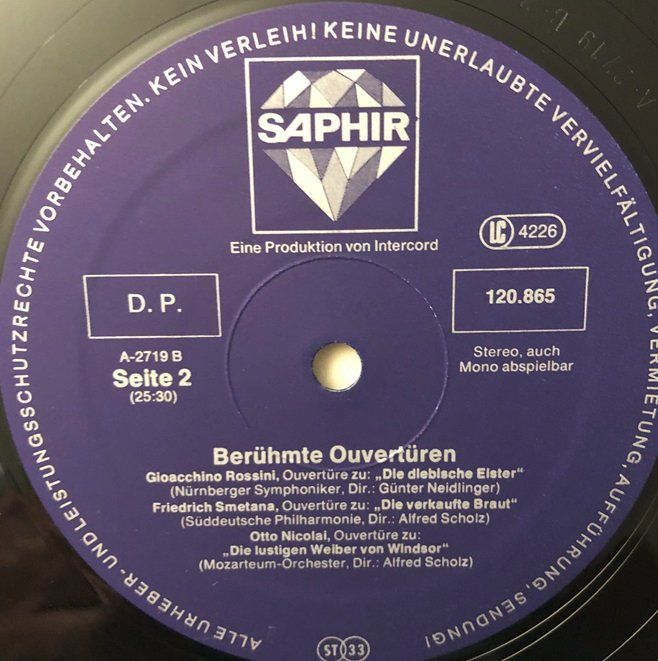 Dischi in vinile: Berühmte Ouvertüren (LP) – Usato da Grüningen venduto da azulamarillo_vinyl 3