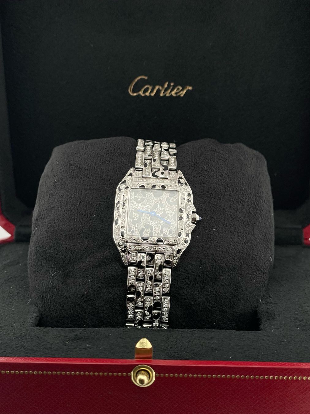 Cartier Orologi: Cartier Panther Medium Iced Out - WSPN0007 – Usato da Wettingen venduto da eleganceshop