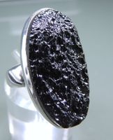 Tektit Silber 925 Fingerring