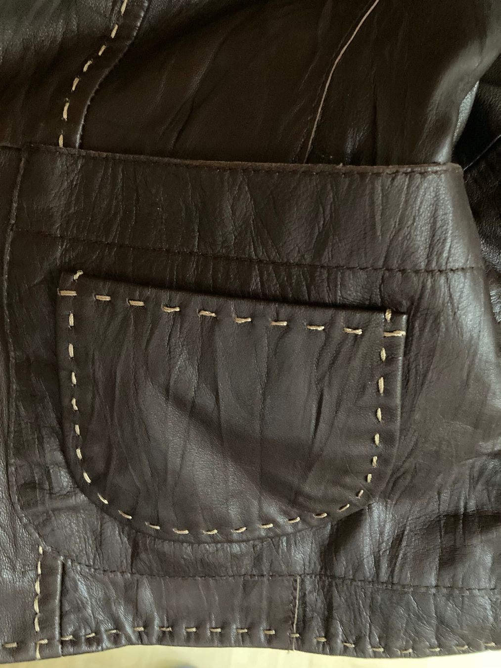 Gerry Weber Giacche: Gerry Weber Lederjacke braun Gr. 42 neuwertig – Usato da Dörflingen venduto da rudis-55 4