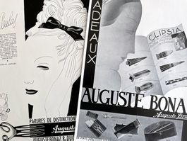 Auguste Bonaz Kamm - 2 alte Werbungen / Publicités 1933/46