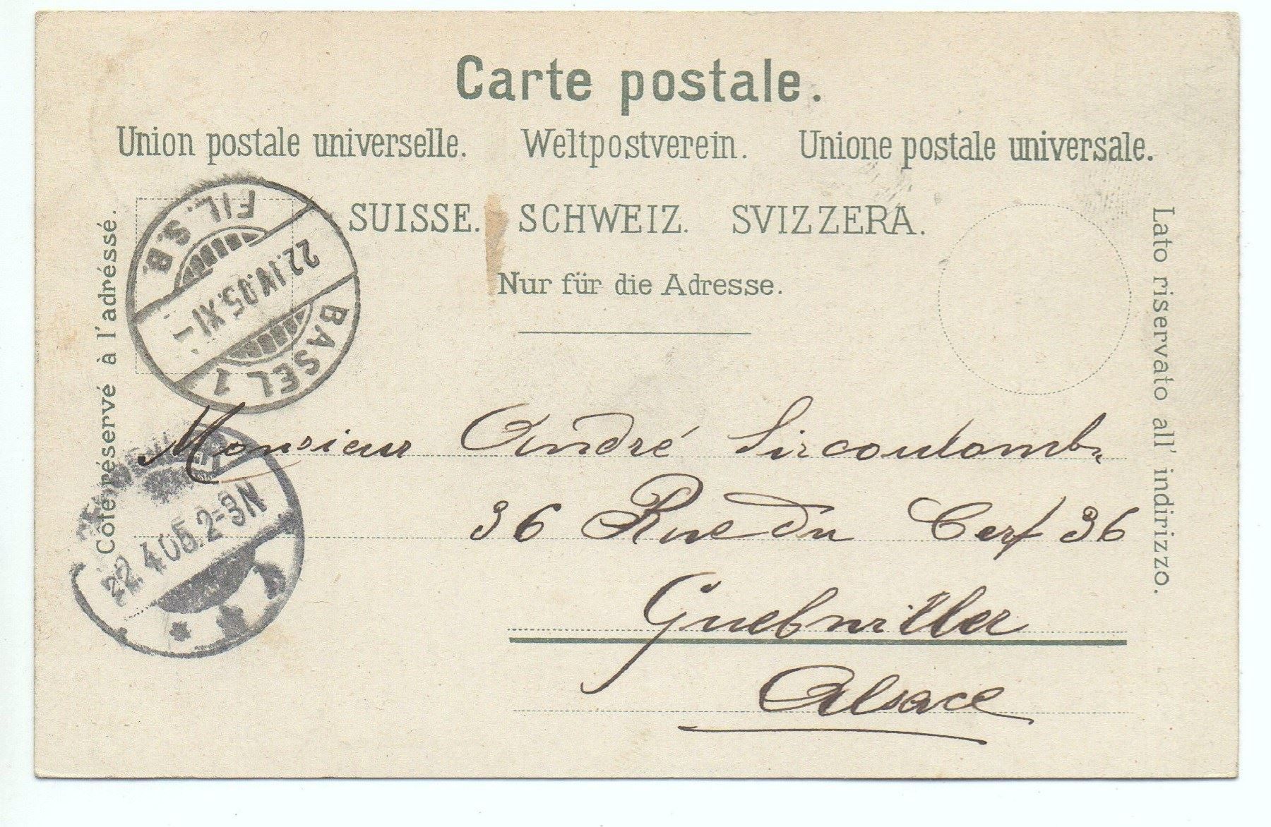 Cartoline postali: BASEL Neue mittlere Rheinbrücke – Usato da Jona venduto da philajona 1