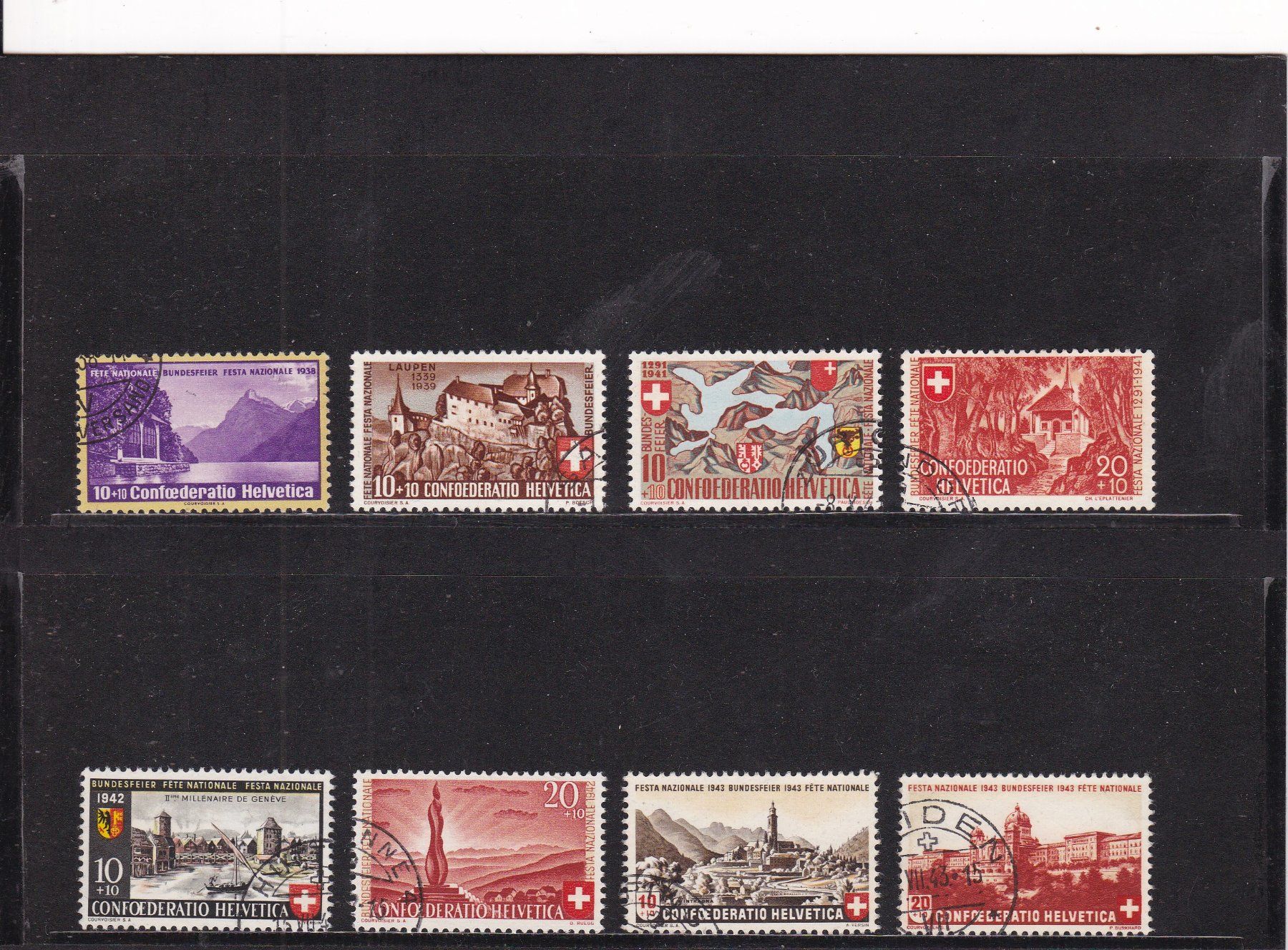 Alle Briefmarken: Bundesfeiermarken 1938 - 1943 – Gebraucht aus Gretzenbach von Sikim