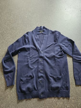 DOPPELGANGER Strickjacke dunkelblau 100% Baumwolle M