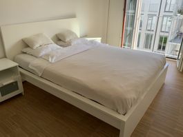 Ikea Bett Malm 160X200 Komplett mit Nachtkästchen