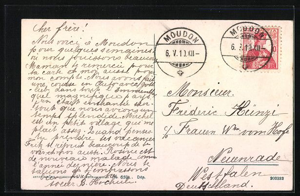 Ansichtskarten: AK Moudon, Le Collège, 1910 – Gebraucht aus Berlin von bartko-reher 1