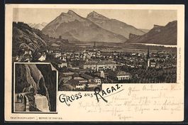 Litho Ragaz, Taminaschlucht mit Wasserfa