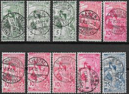 LOT 1900 UPU Werte Vollstempel attraktiv und lesbar ab 1.-