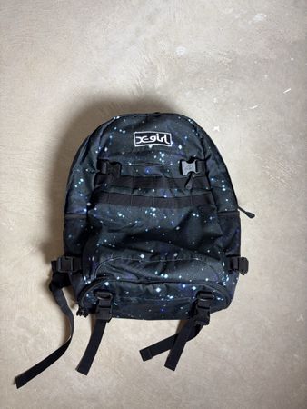 Sac à dos X-Girl imprimé étoiles noir/bleu bon état