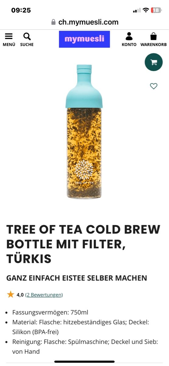 Borracce & Thermos: Neu! Tree of Tea Flasche – Nuovo (secondo la descrizione) da Herzogenbuchsee venduto da ameise02 4