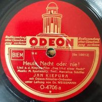 Jan Kiepura ‎– Heute Nacht Oder Nie!/La Danza (Shellac, 10")
