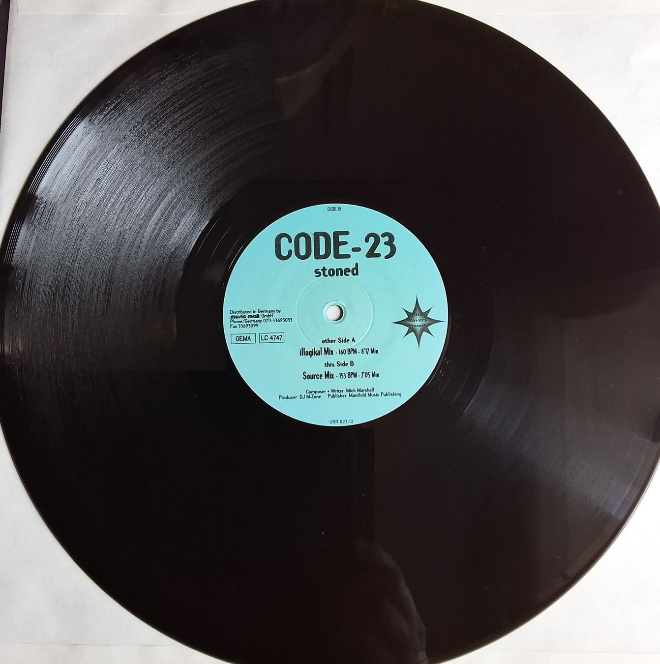 Dischi in vinile: Vinyl 12" - Code-23 - Stoned - Hard-Trance  - Ger 96 - G+ – Usato da Villeret venduto da Fil11 3