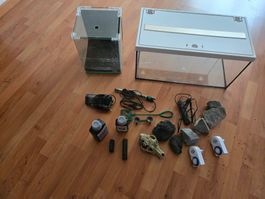 Aquarium mit diversen Material