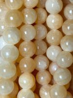 Strang echte calcite Kugeln / stone beads 6 mm