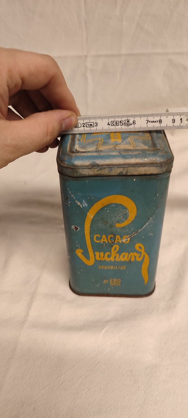 Suchard Dosen: Wunderschöne alte Blechdose von SUCHARD CACAO 15 cm – Gebraucht aus Gelterkinden von MYSTOREFORYOU4460 8