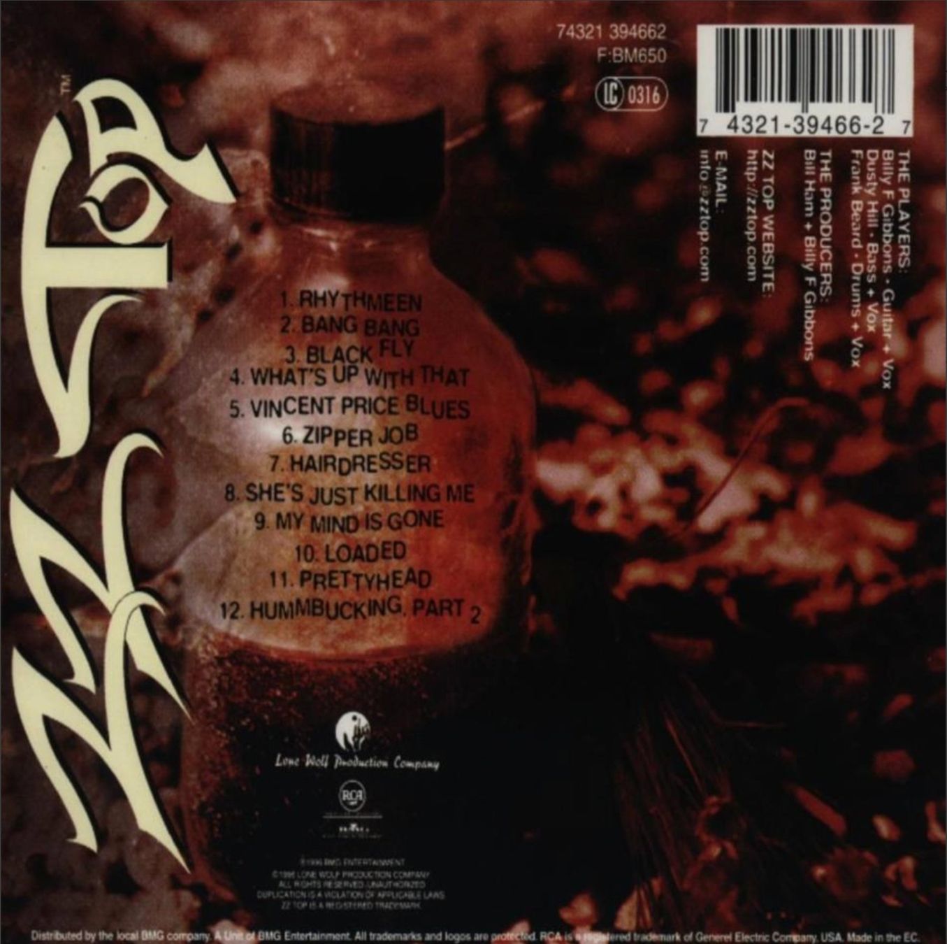 CD: ZZ Top - Rhythmeen – Usato da Brunnen venduto da Barfly5 1