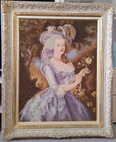 Marie Antoniette  Protrait  Gobelin  Barockrahmen vergoldet