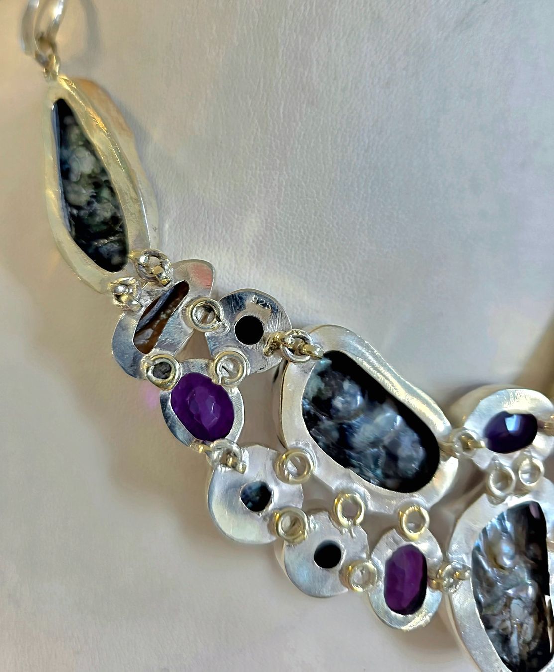 Catenine: Silber Collier Barockperlen und Edelsteine – Nuovo (secondo la descrizione) da Zürich venduto da Bieter04 5