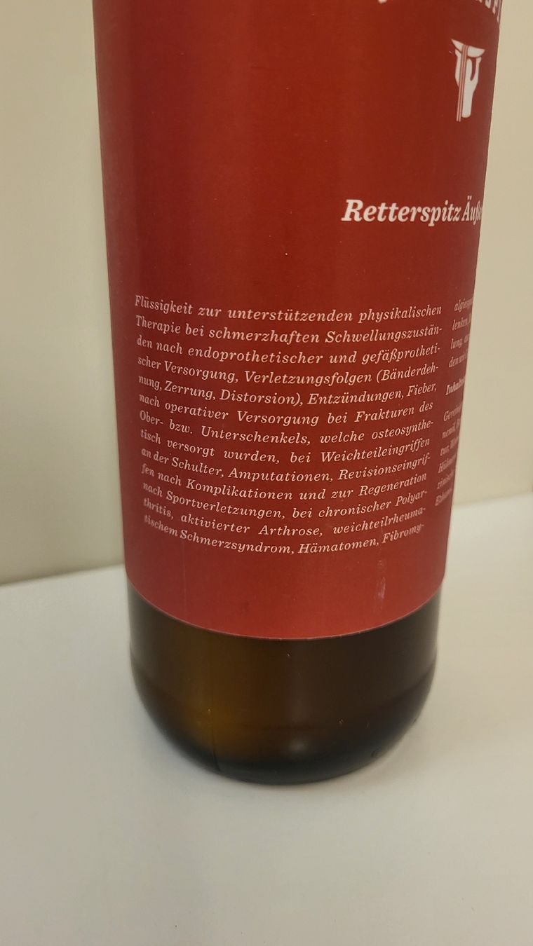 Medizinische Geräte: Retterspitz Äusserlich, 1 Liter Flasche – Neu und originalverpackt aus Bülach von  3