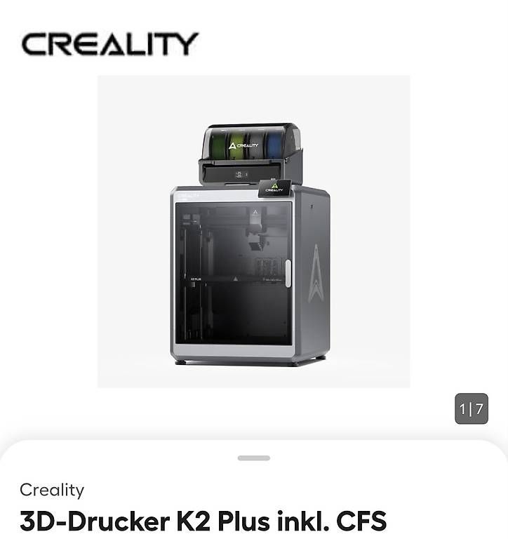 Creality Imprimante 3D: 3D Drucker K2 Plus inkl.CFS – D'occasion à Frenkendorf par Hasan8912