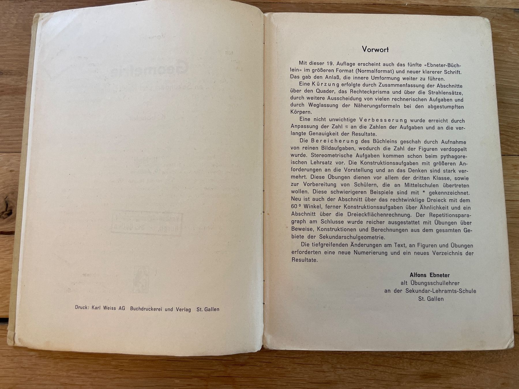 Livres: K. Ebneter Geometrie 2. Heft 1956 – D'occasion à Winterthur par cheerio97 3