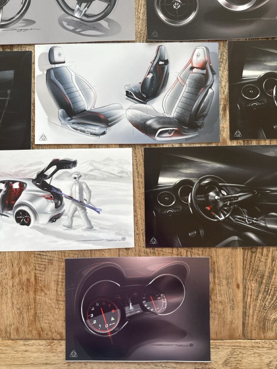 Alfa Romeo Carte collezionabili: 10 Alfa Romeo Design Skizzen – Nuovo (secondo la descrizione) da Zürich venduto da ape_gb8z 1