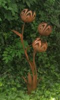 Gartendeko: Rost Metallblumen für den Frühling, Top!