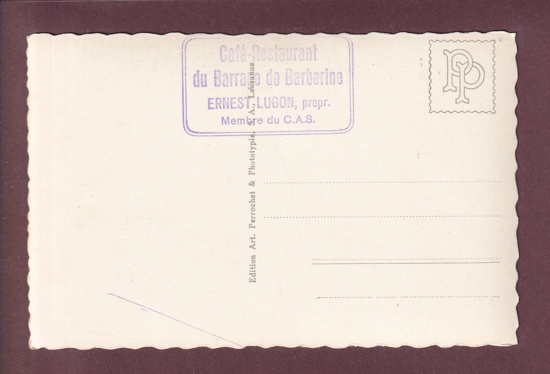 Cartoline postali: BARBERINE - Pavillon du Restaurant - Barrage – Usato da Pully venduto da nicecards 1