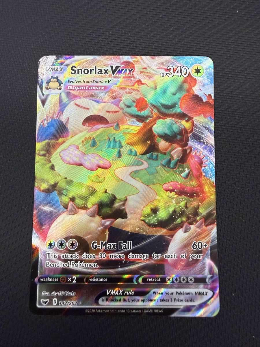 Pokémon Sammelbilder & Trading cards: Pokemon Snorlax VMAX 142 EN – Gebraucht aus Buchs SG von Rheintalseller