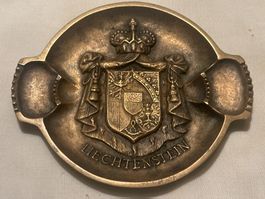 Liechtenstein Bronze Aschenbecher, Sammlerstück, Rarität