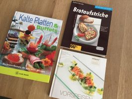 3 Bücher für Party Häppchen, Tapas, Vorspeisen, Aufstriche