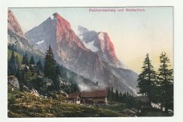 Postkarte 1903, Reichenbachalp, Wetterhorn Bern